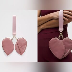 Lululemon Dual Pouch Wristlet Heart